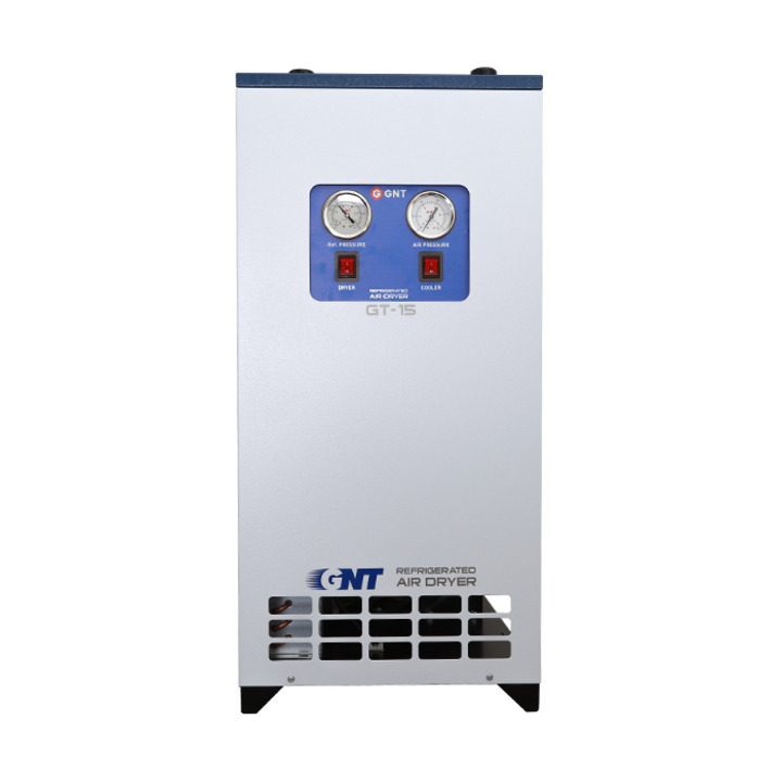 GNT 고온일체형 냉동식 에어드라이어 GT-15 (15마력용) (애프터쿨러+냉동식에어드라이어+에어필터3종+오토드레인)
